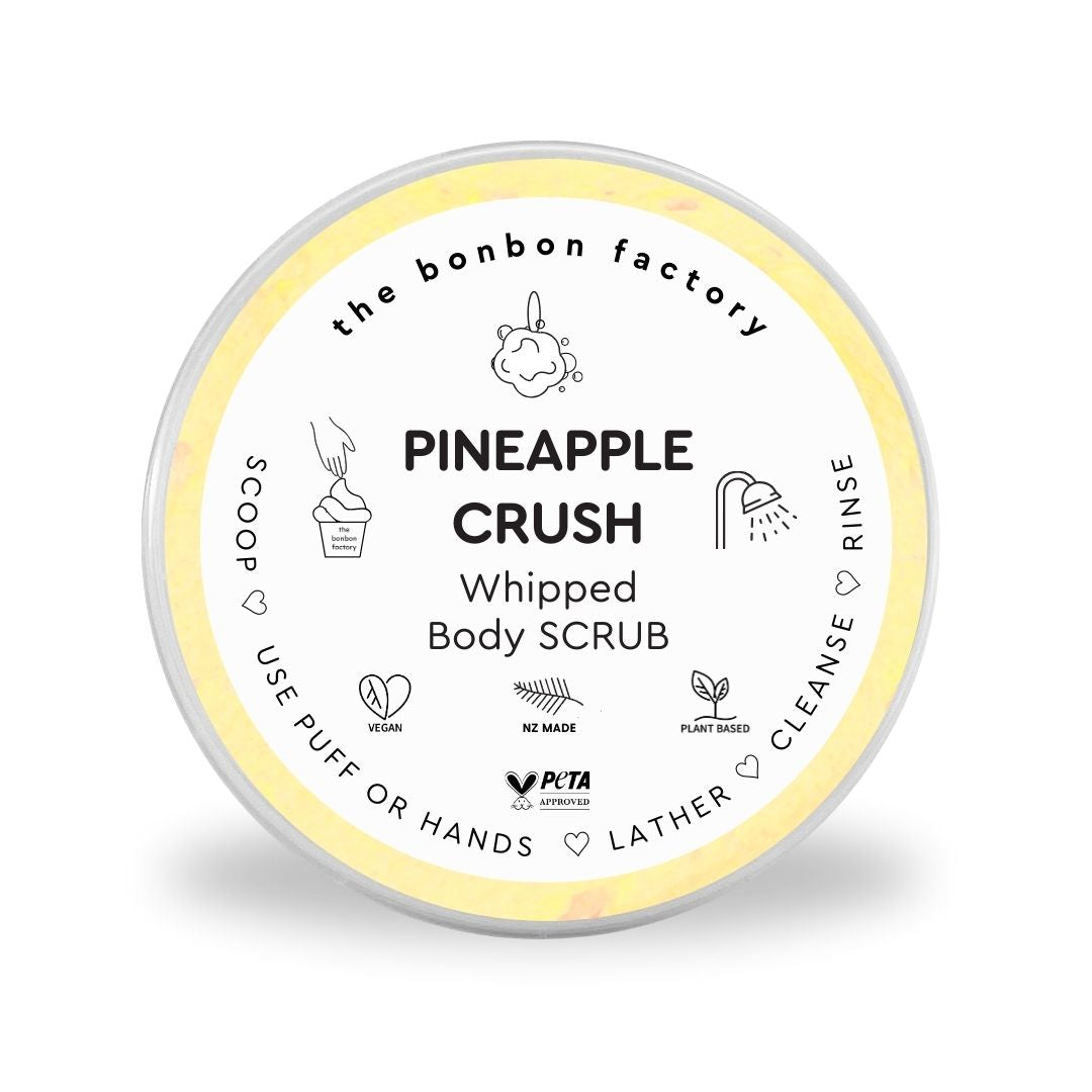 Pineapple Crush Whipped Body Scrub nz-The Bonbon Factory